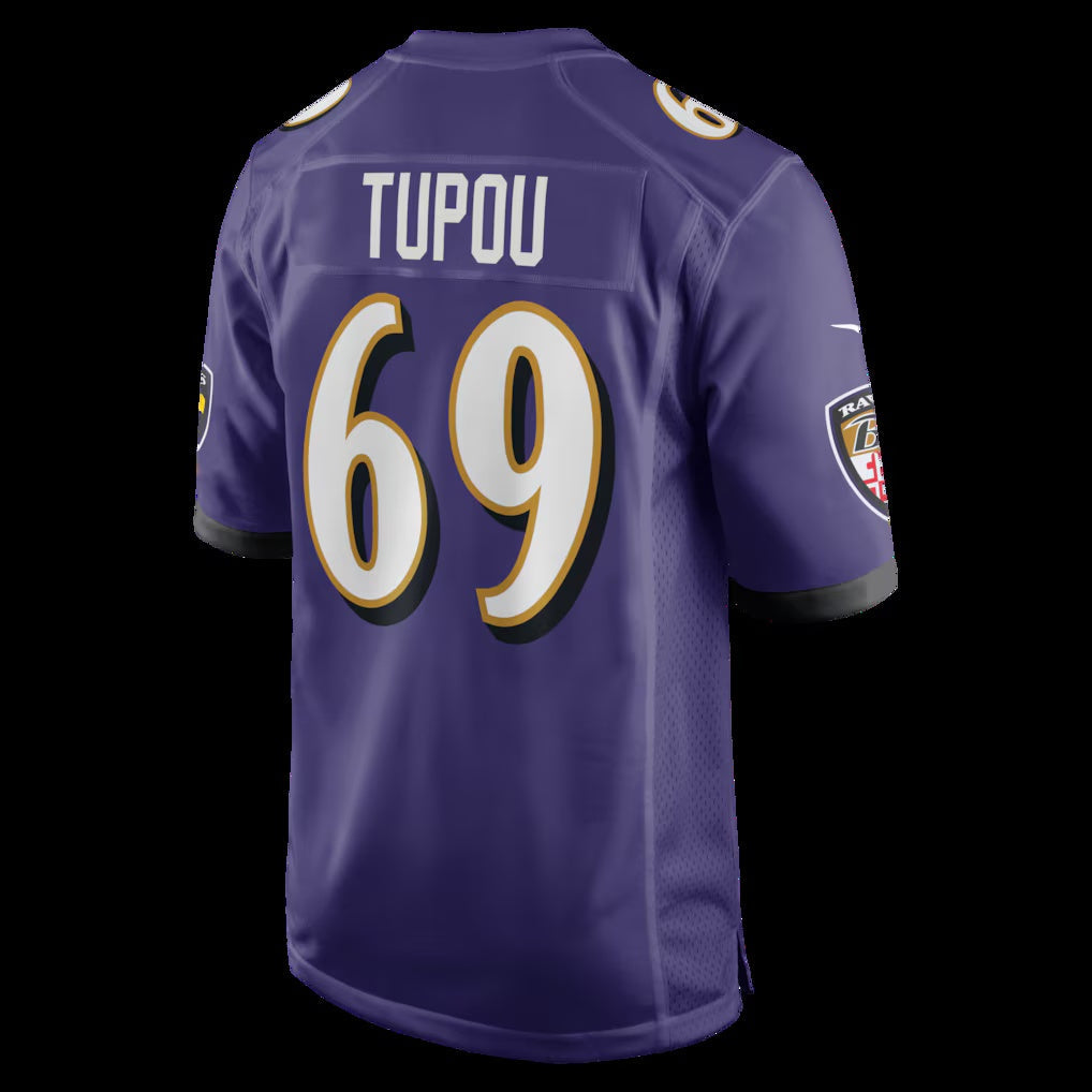 American Football Jersey | B.Ravens #69 Josh Tupou Purple Team Game Stitched Football American Jersey - image 1