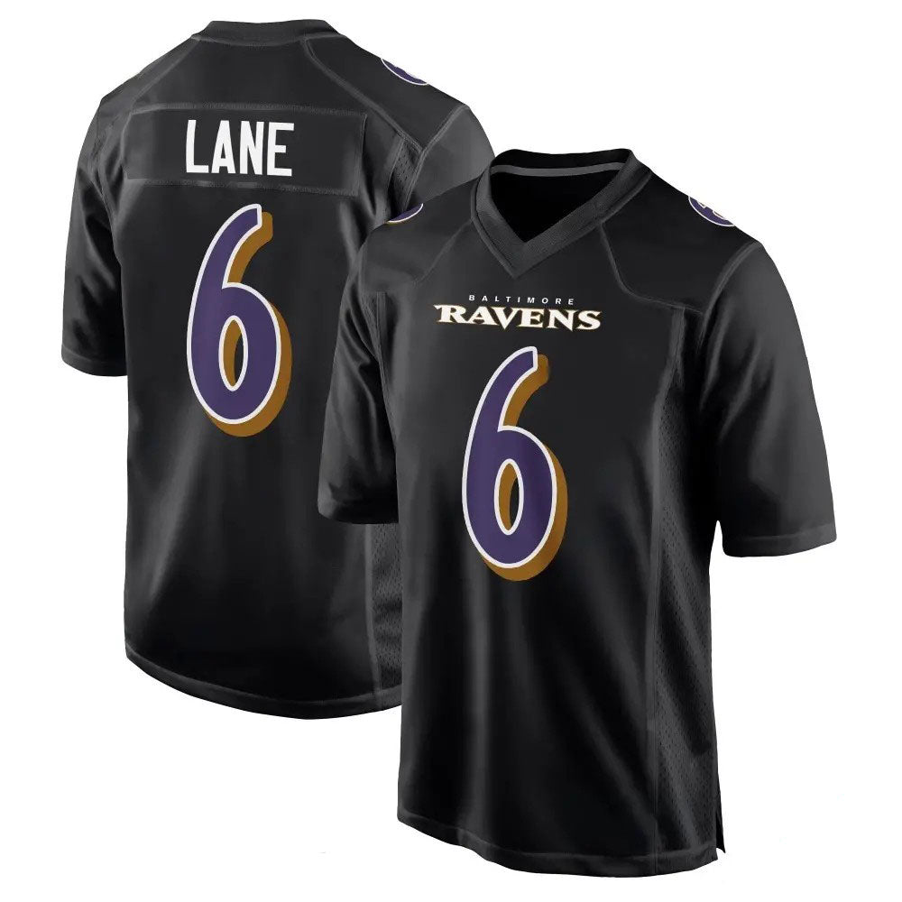 American Football Jersey | B.Ravens #6 Ja'Kobi Lane Black Game Carbon Stitched American Football Jerseys - image 1