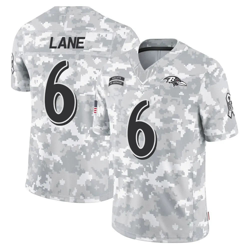 American Football Jersey | B.Ravens #6 Ja'Kobi Lane Camo 2024 Salute to Service Limited Stitched American Football Jerseys - image 1