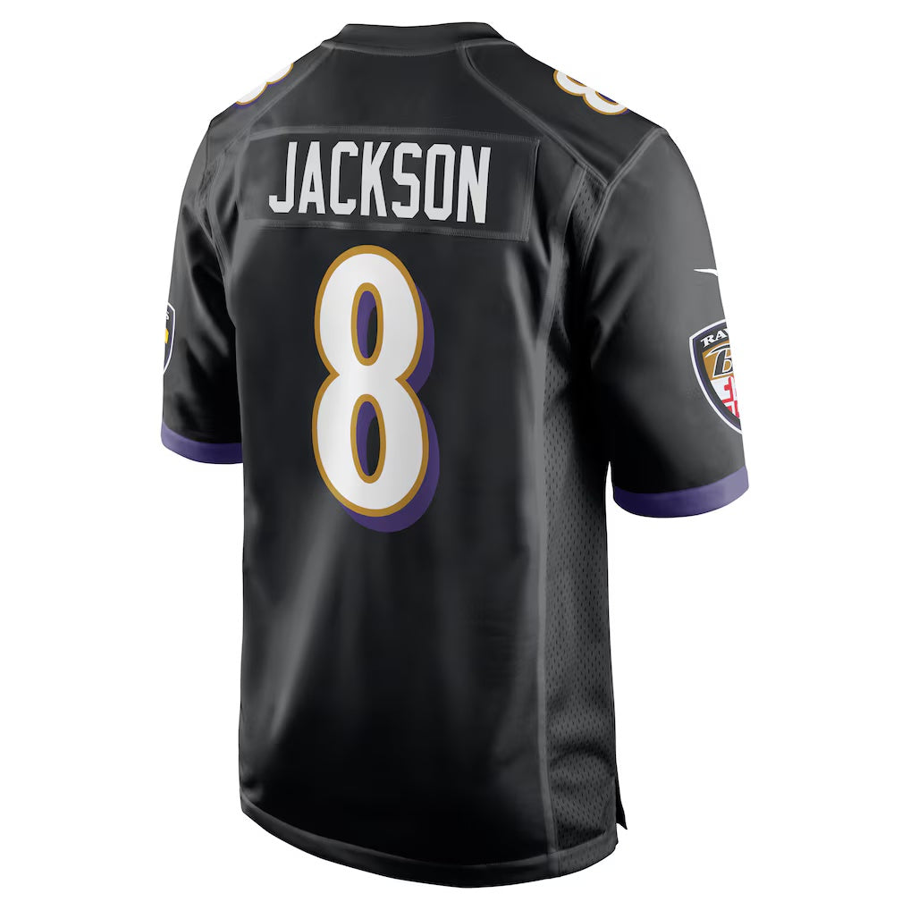 American Football Jersey | B.Ravens #8 Lamar Jackson Black Alternate Game Stitched Football American Jersey - image 1