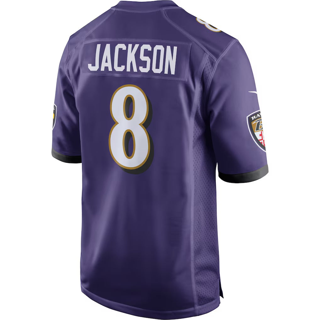 American Football Jersey | B.Ravens #8 Lamar Jackson Purple Game Stitched Football American Jersey - image 1