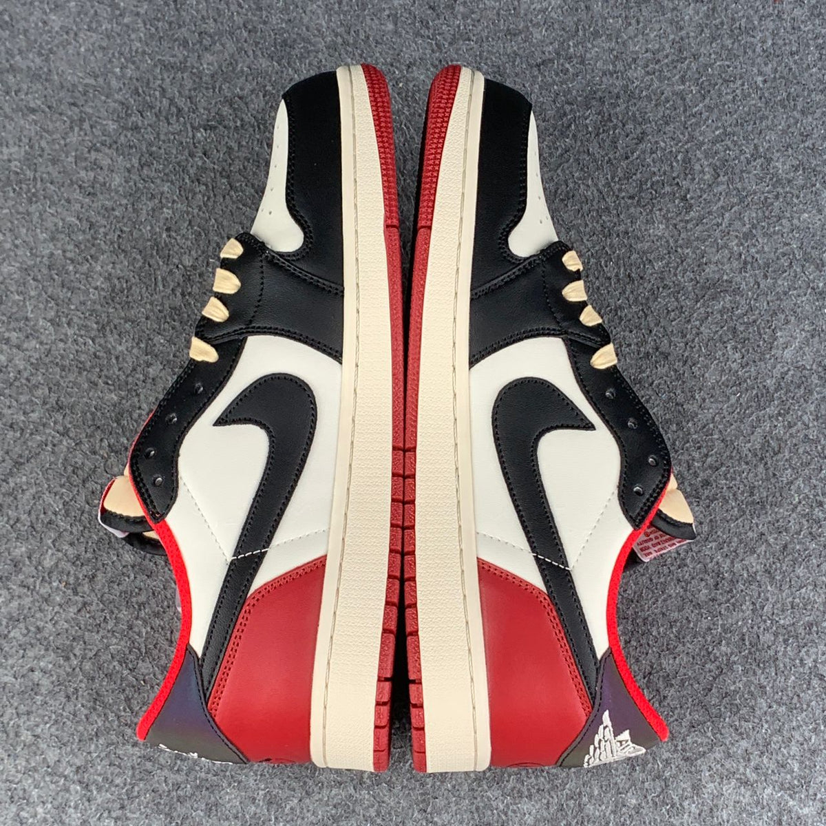 (CUSTOM) Air JORDAN 1 LOW Sneakers 'BLACK RED' - product view 4