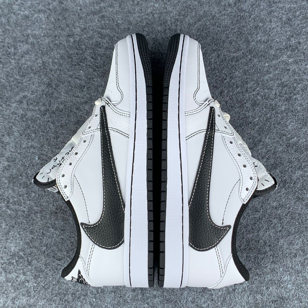 Custom Travis Scott x Air Jordan 1 Low "Phantom Stitch" Sneakers - product view 3