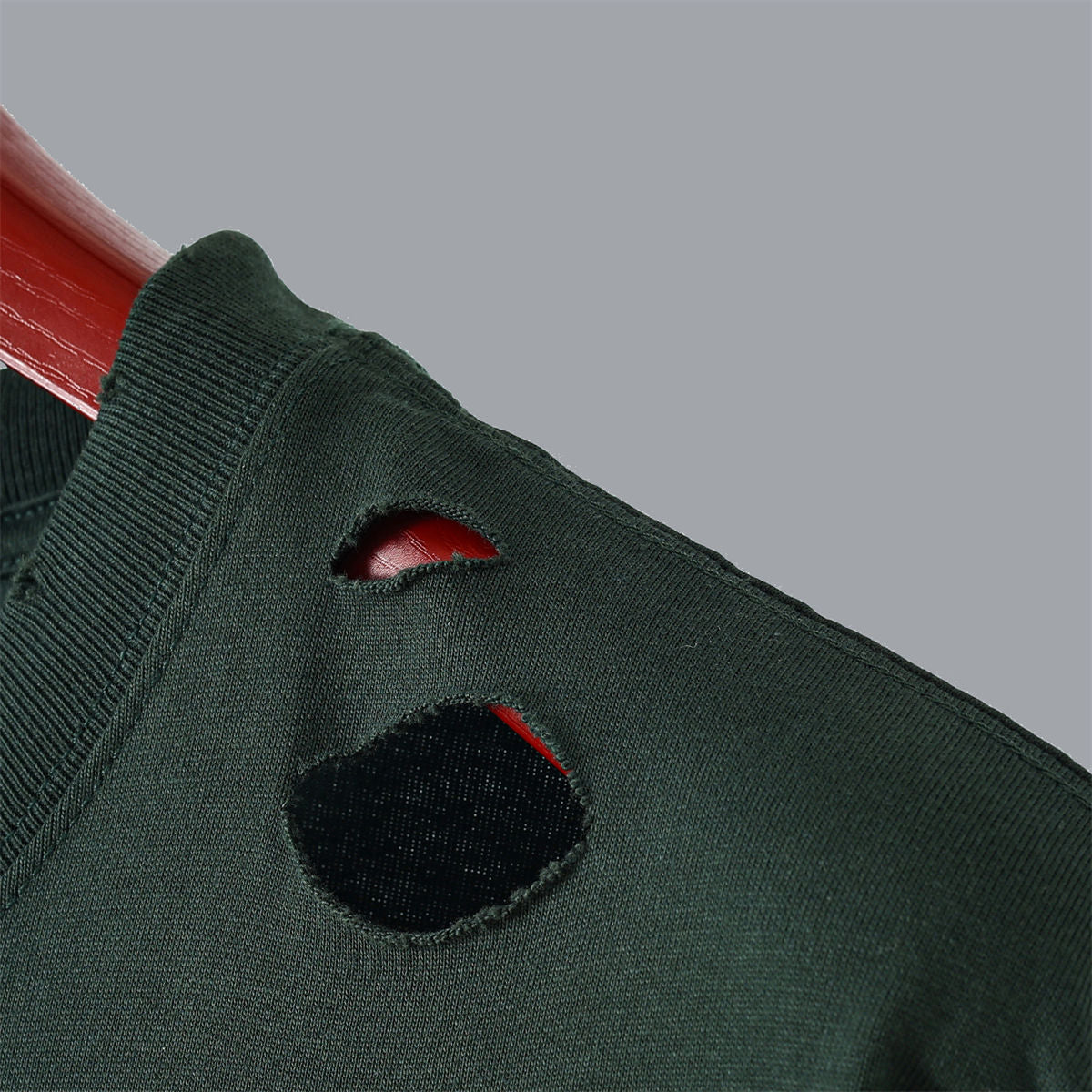 Balenciaga Caps Destroyed Flatground T-Shirt in Green - product view 3