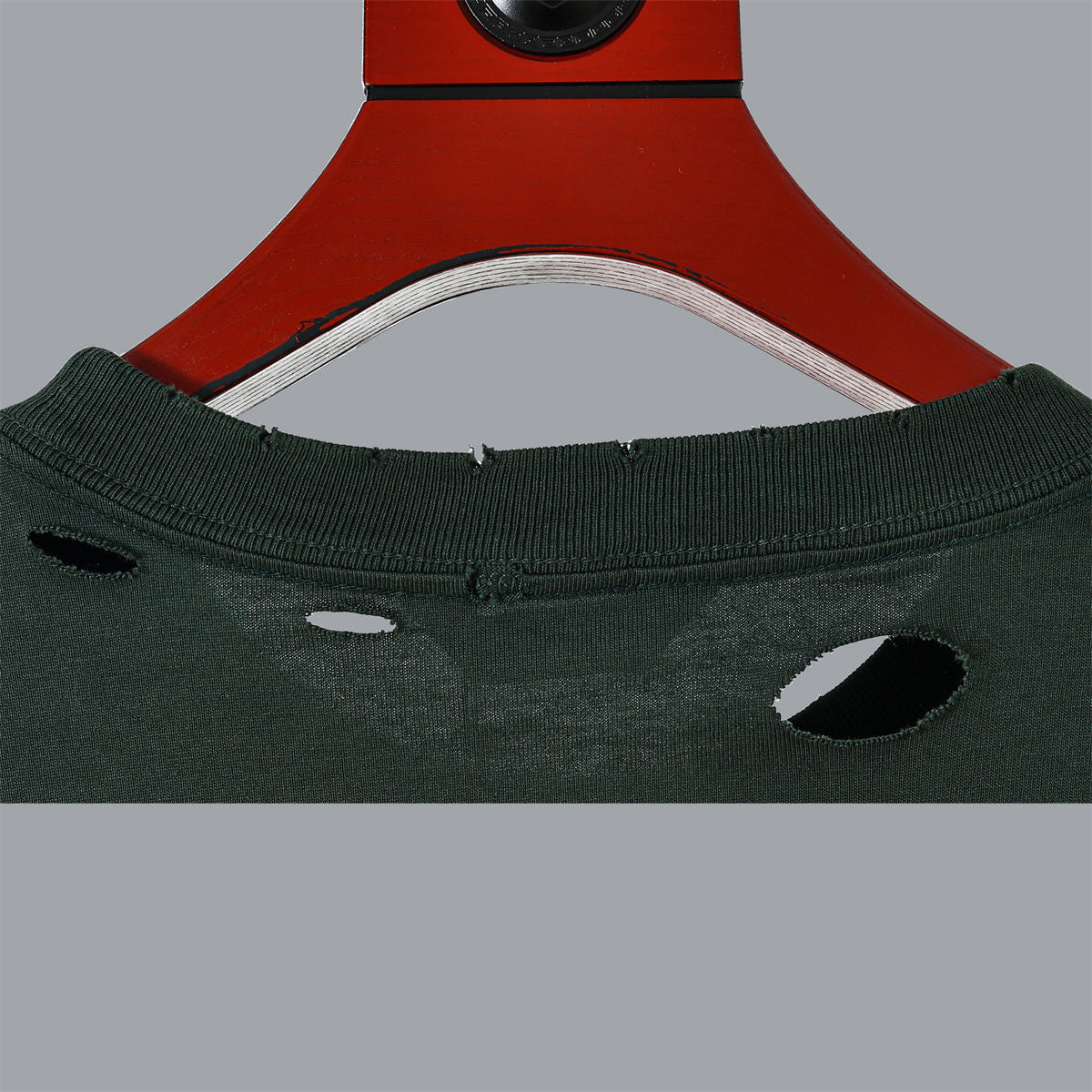 Balenciaga Caps Destroyed Flatground T-Shirt in Green - product view 8