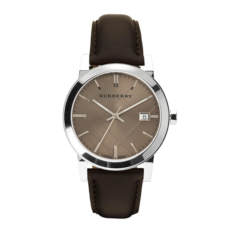 Burberry The City Check Silver Brown 38mm Watch - product view 1