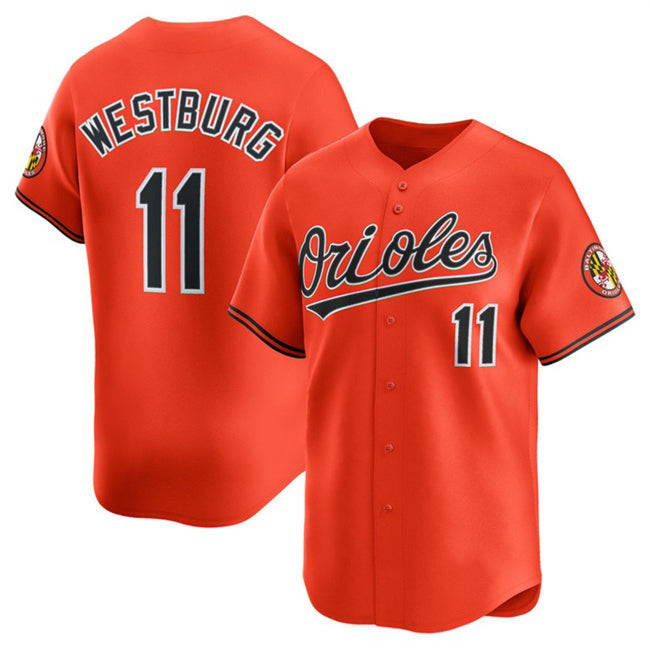 Baseball Jersey | Baltimore Orioles #11 Jordan Westburg Orange 2025 2nd Alternate Limited Stitched - image 1