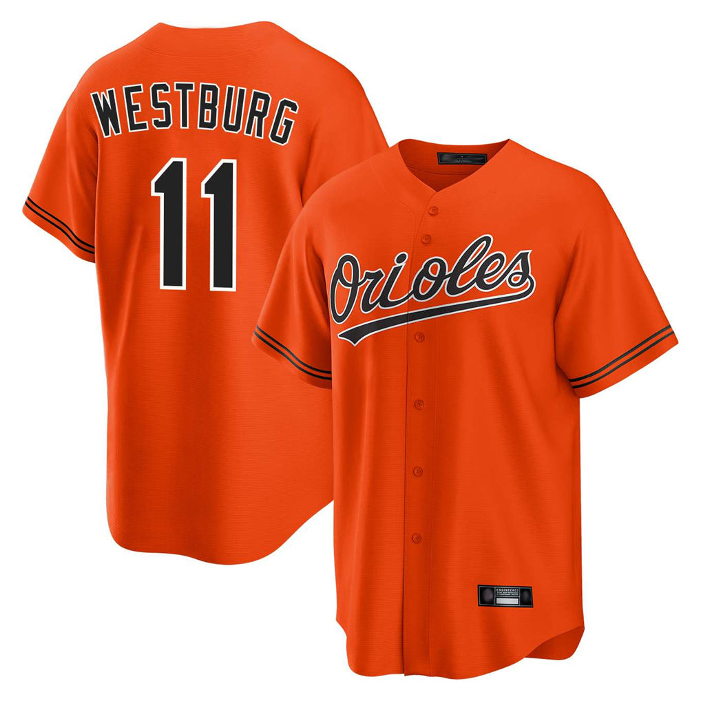 Baseball Jersey | Baltimore Orioles #11 Jordan Westburg Player Orange Home Game Stitched - image 1
