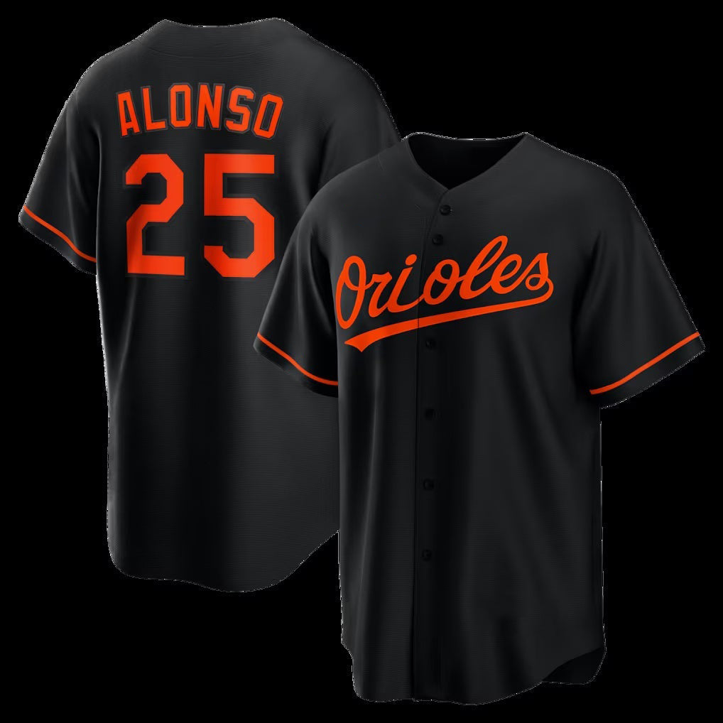 Baseball Jersey | Baltimore Orioles #25 Pete Alonso Black Alternate Replica - image 1