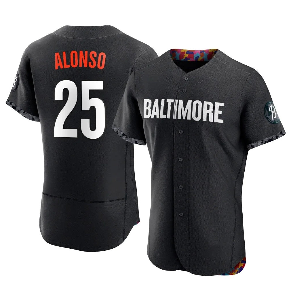 Baseball Jersey | Baltimore Orioles #25 Pete Alonso Player Black City Connect Limited Home Game Stitched - image 1