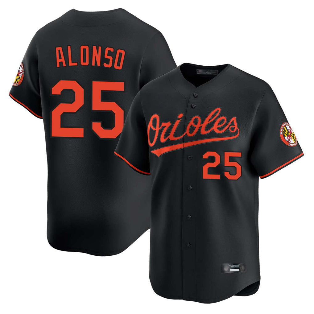 Baseball Jersey | Baltimore Orioles #25 Pete Alonso Player Black Limited Home Game Stitched - image 1
