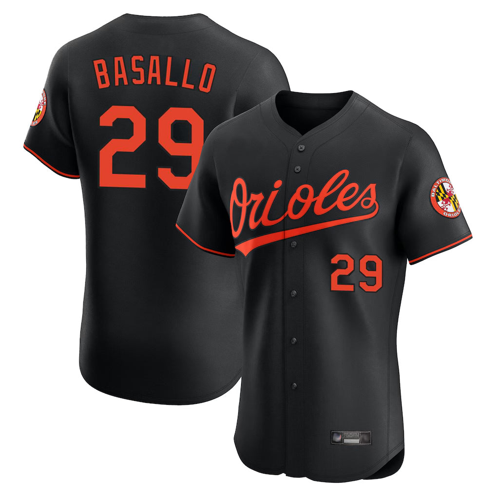Baseball Jersey | Baltimore Orioles #29 Samuel Basallo Player Black Limited Home Game Stitched - image 1
