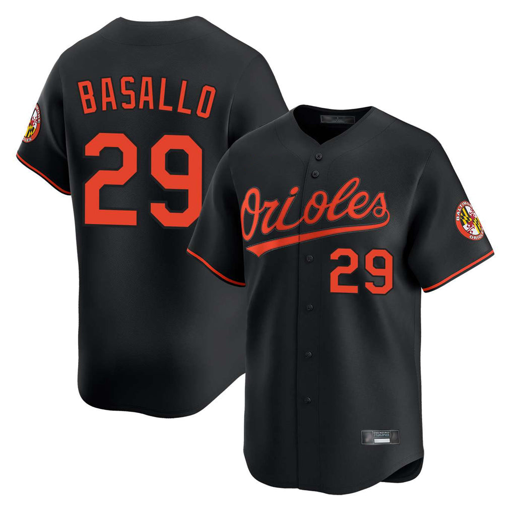 Baseball Jersey | Baltimore Orioles #29 Samuel Basallo Player Black Limited Home Game Stitched - image 1
