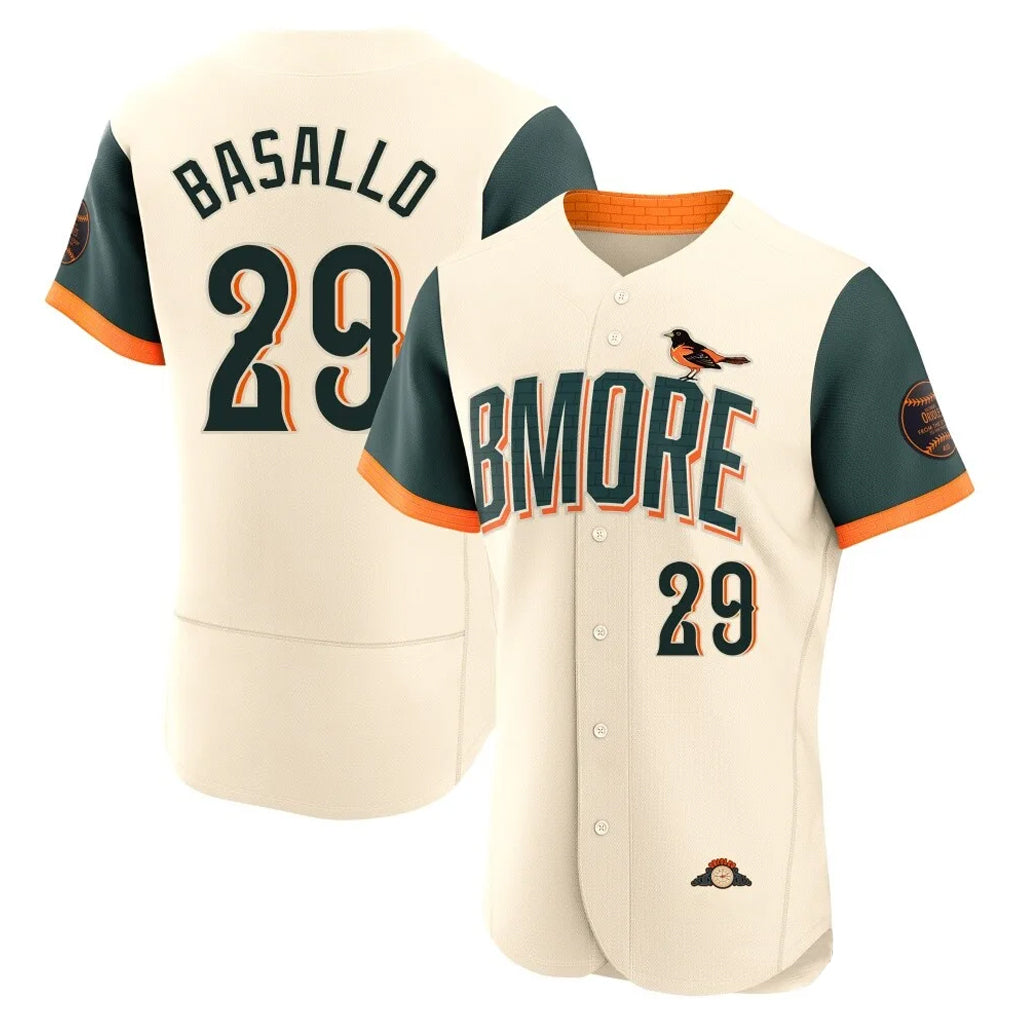 Baseball Jersey | Baltimore Orioles #29 Samuel Basallo Player Cream 2026 City Connect Limited Home Game Stitched - image 1