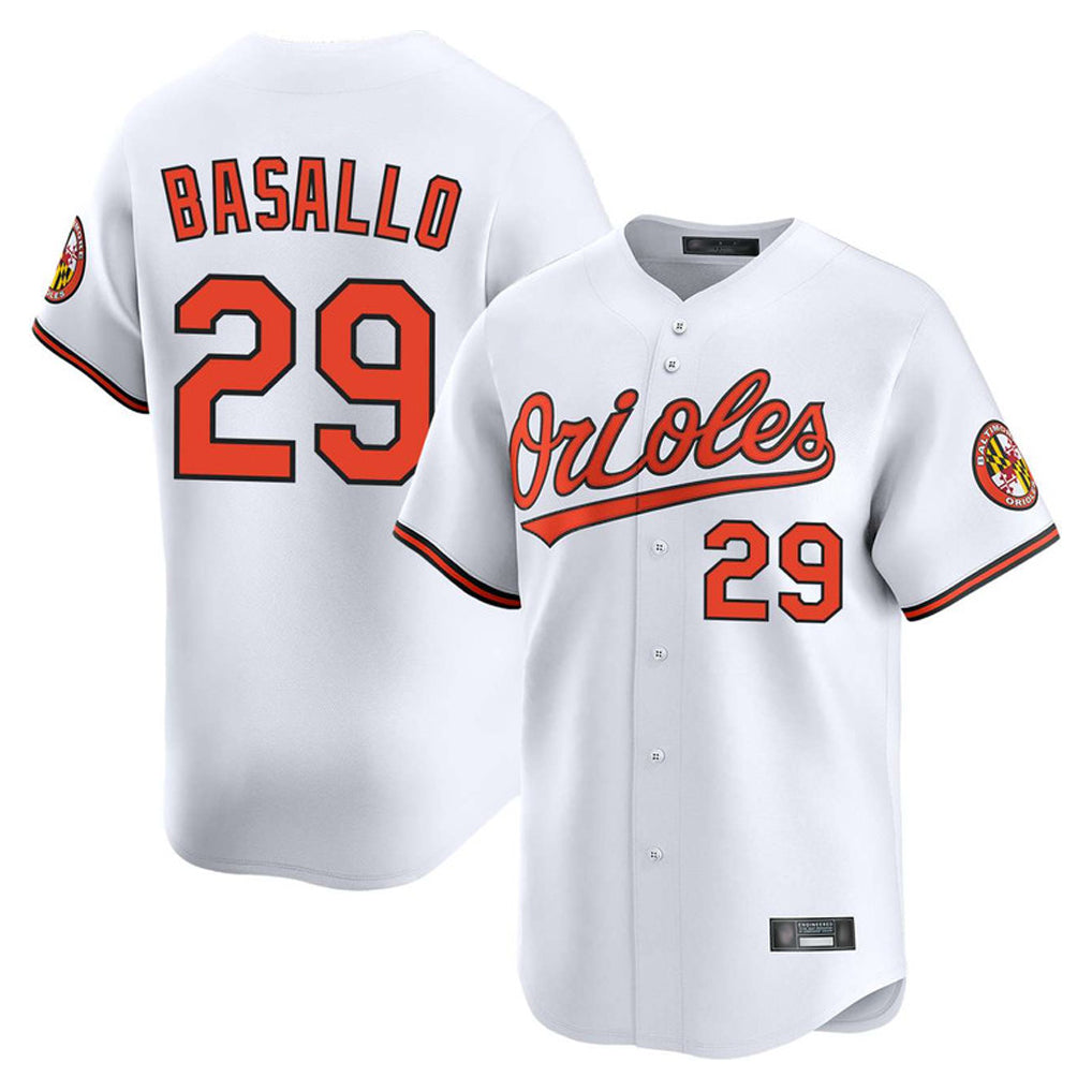 Baseball Jersey | Baltimore Orioles #29 Samuel Basallo Player White Limited Home Game Stitched - image 1