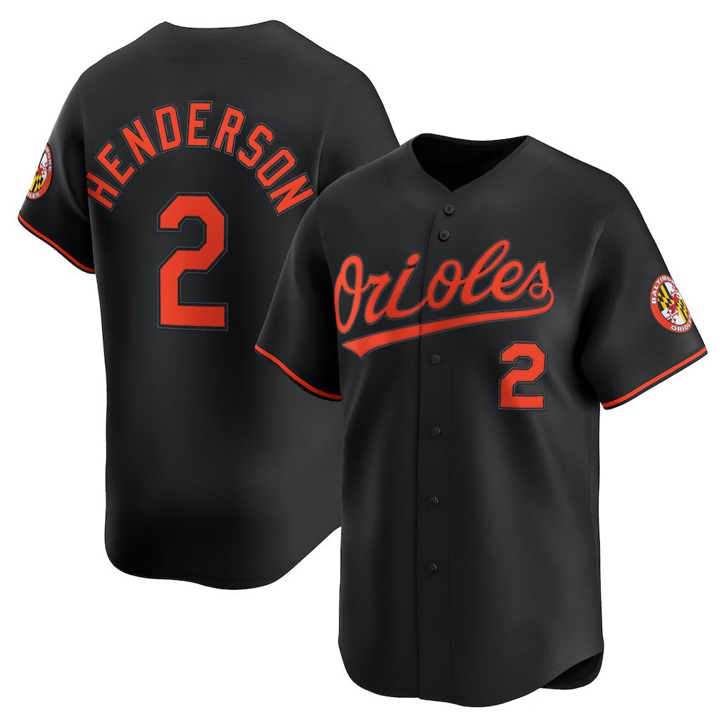 Baseball Jersey | Baltimore Orioles #2 Gunnar Henderson Black Alternate Limited Player - image 1