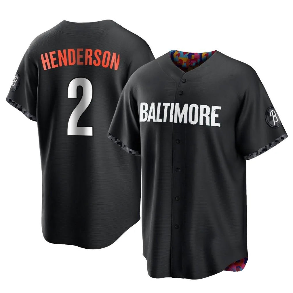 Baseball Jersey | Baltimore Orioles #2 Gunnar Henderson Player Black City Connect Home Game Stitched - image 1