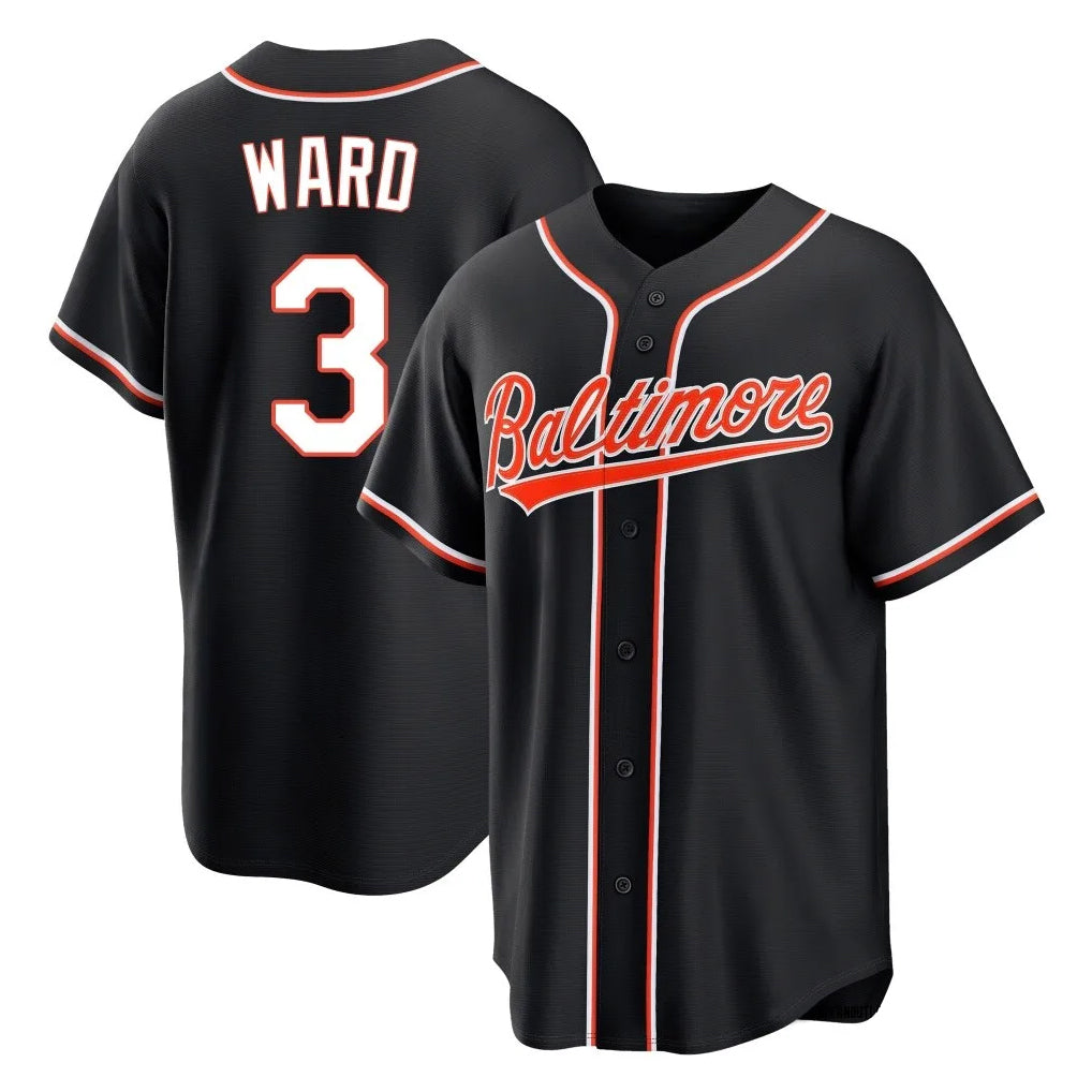 Baseball Jersey | Baltimore Orioles #3 Taylor Ward Player Black Out Home Game Stitched - image 1