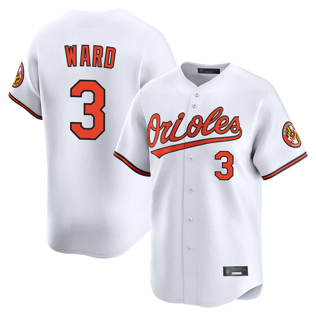 Baseball Jersey | Baltimore Orioles #3 Taylor Ward Player White Limited Home Game Stitched - image 1