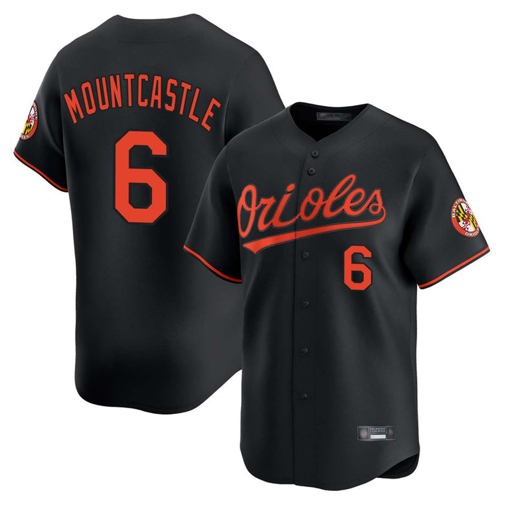 Baseball Jersey | Baltimore Orioles #6 Ryan Mountcastle Player Black Limited Home Game Stitched - image 1