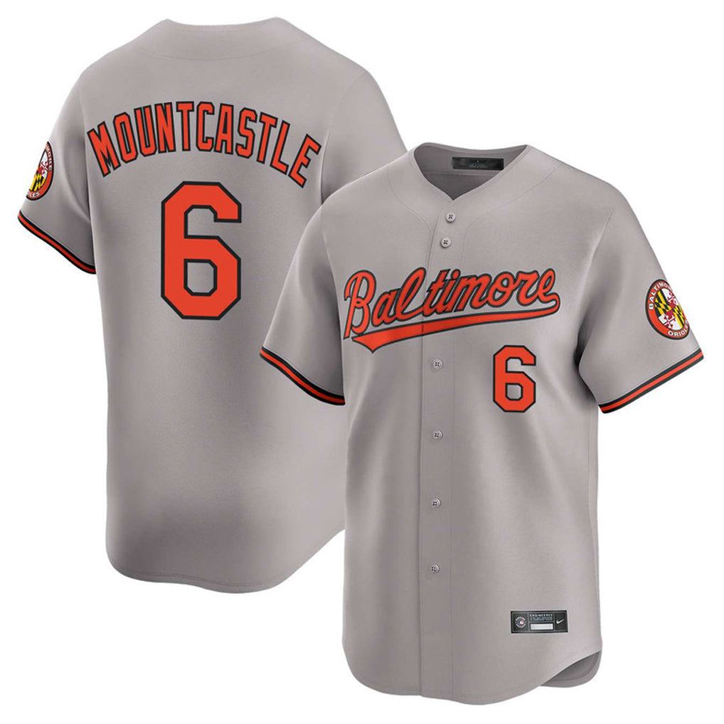 Baseball Jersey | Baltimore Orioles #6 Ryan Mountcastle Player Gray Limited Home Game Stitched - image 1