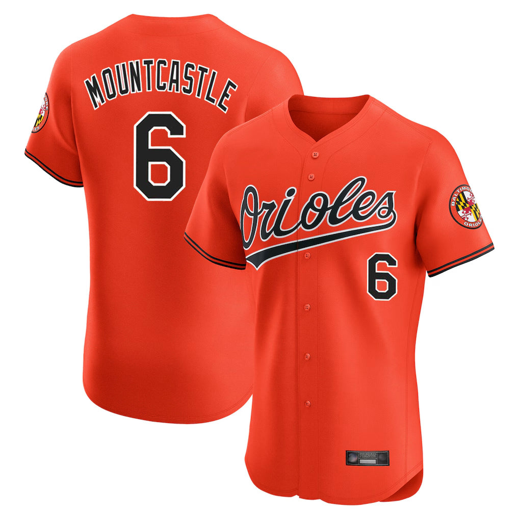 Baseball Jersey | Baltimore Orioles #6 Ryan Mountcastle Player Orange Limited Home Game Stitched - image 1