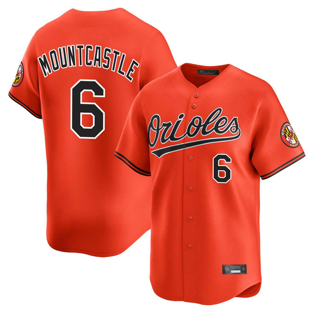 Baseball Jersey | Baltimore Orioles #6 Ryan Mountcastle Player Orange Limited Home Game Stitched - image 1