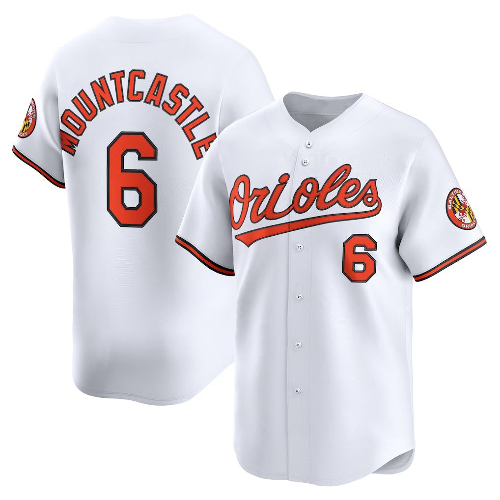Baseball Jersey | Baltimore Orioles #6 Ryan Mountcastle White Home Limited Player - image 1