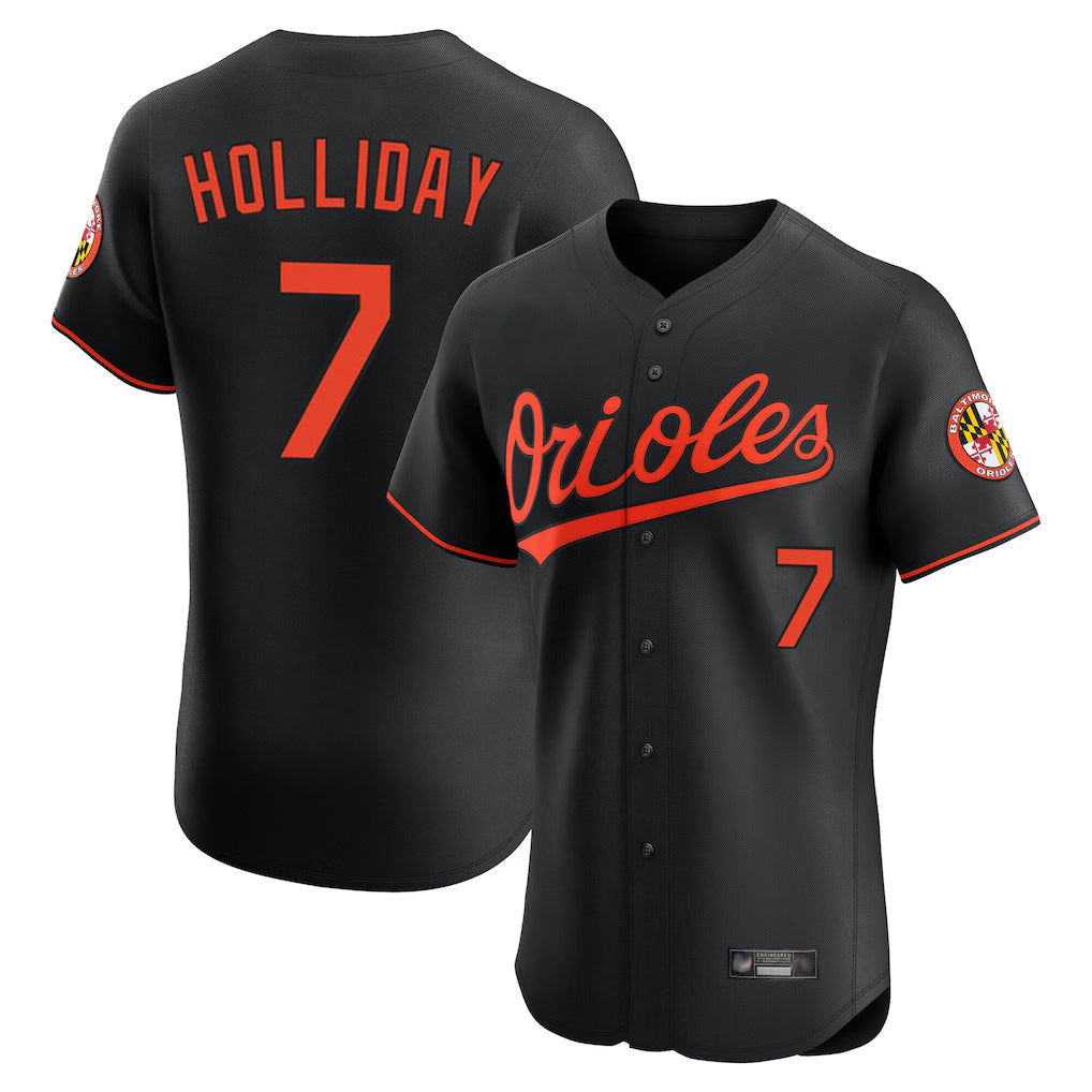 Baseball Jersey | Baltimore Orioles #7 Jackson Holliday Player Black Limited Home Game Stitched - image 1