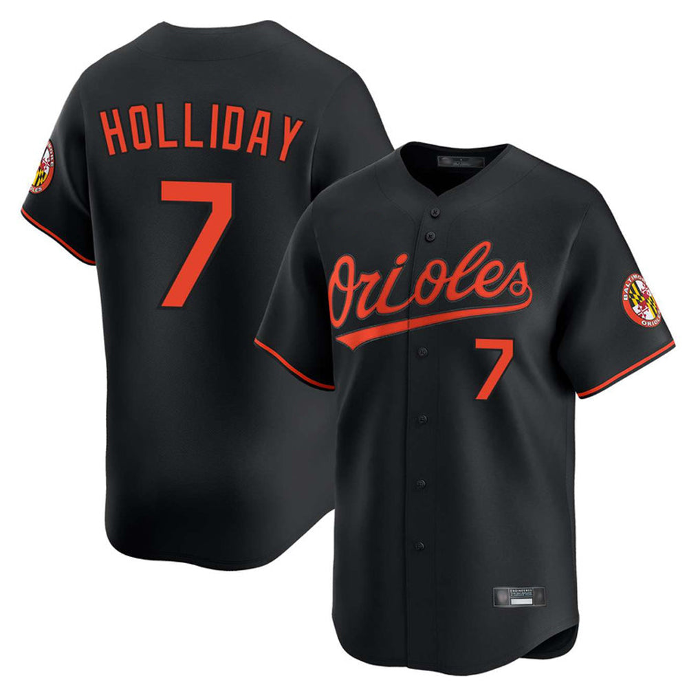 Baseball Jersey | Baltimore Orioles #7 Jackson Holliday Player Black Limited Home Game Stitched - image 1