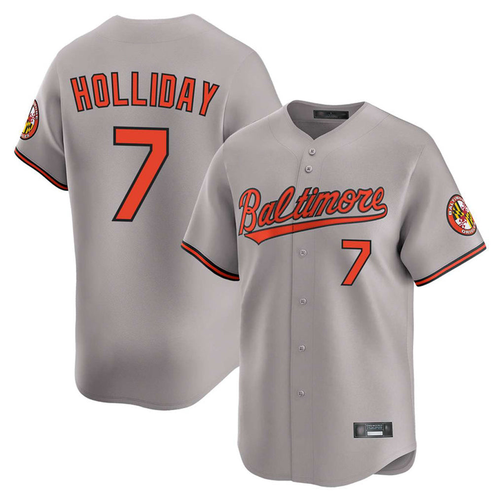 Baseball Jersey | Baltimore Orioles #7 Jackson Holliday Player Gray Limited Home Game Stitched - image 1