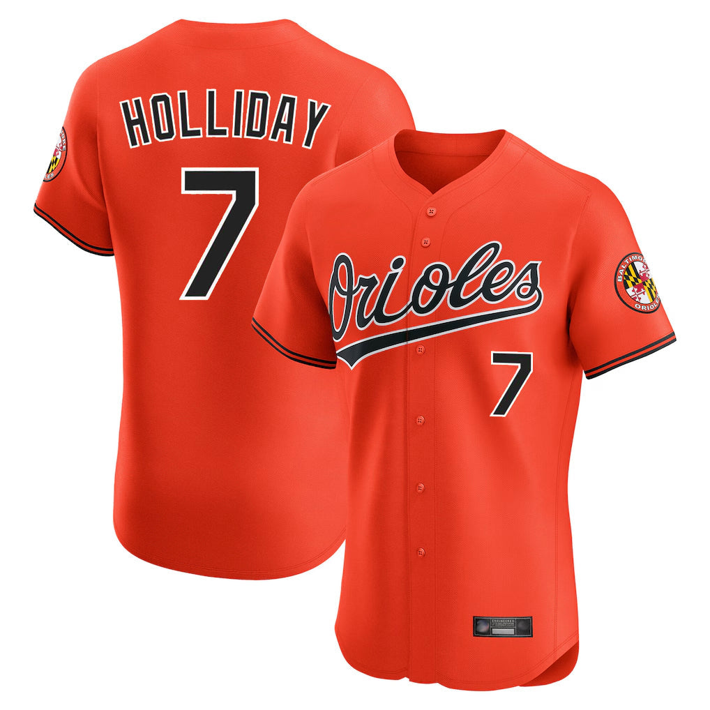 Baseball Jersey | Baltimore Orioles #7 Jackson Holliday Player Orange Limited Home Game Stitched - image 1
