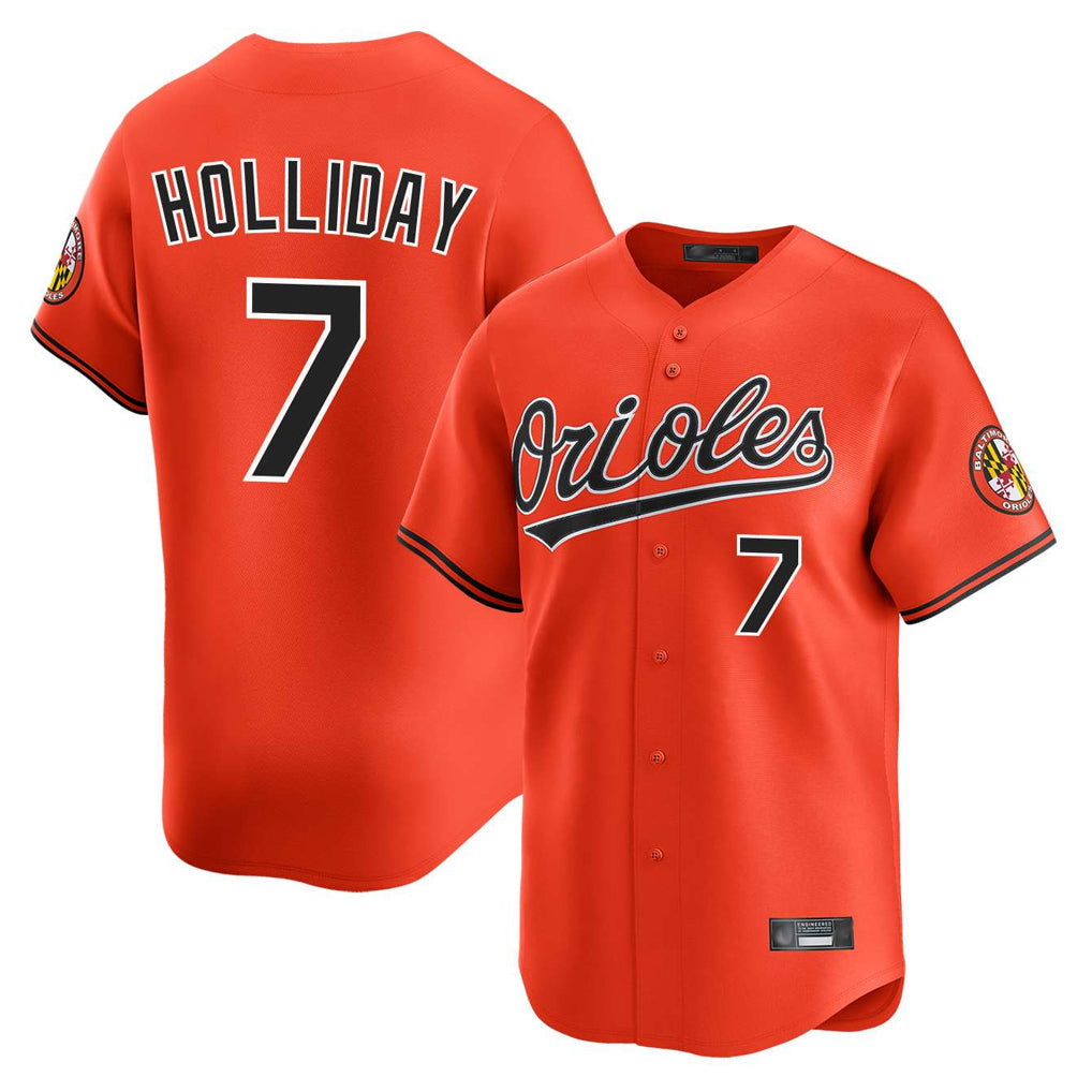 Baseball Jersey | Baltimore Orioles #7 Jackson Holliday Player Orange Limited Home Game Stitched - image 1