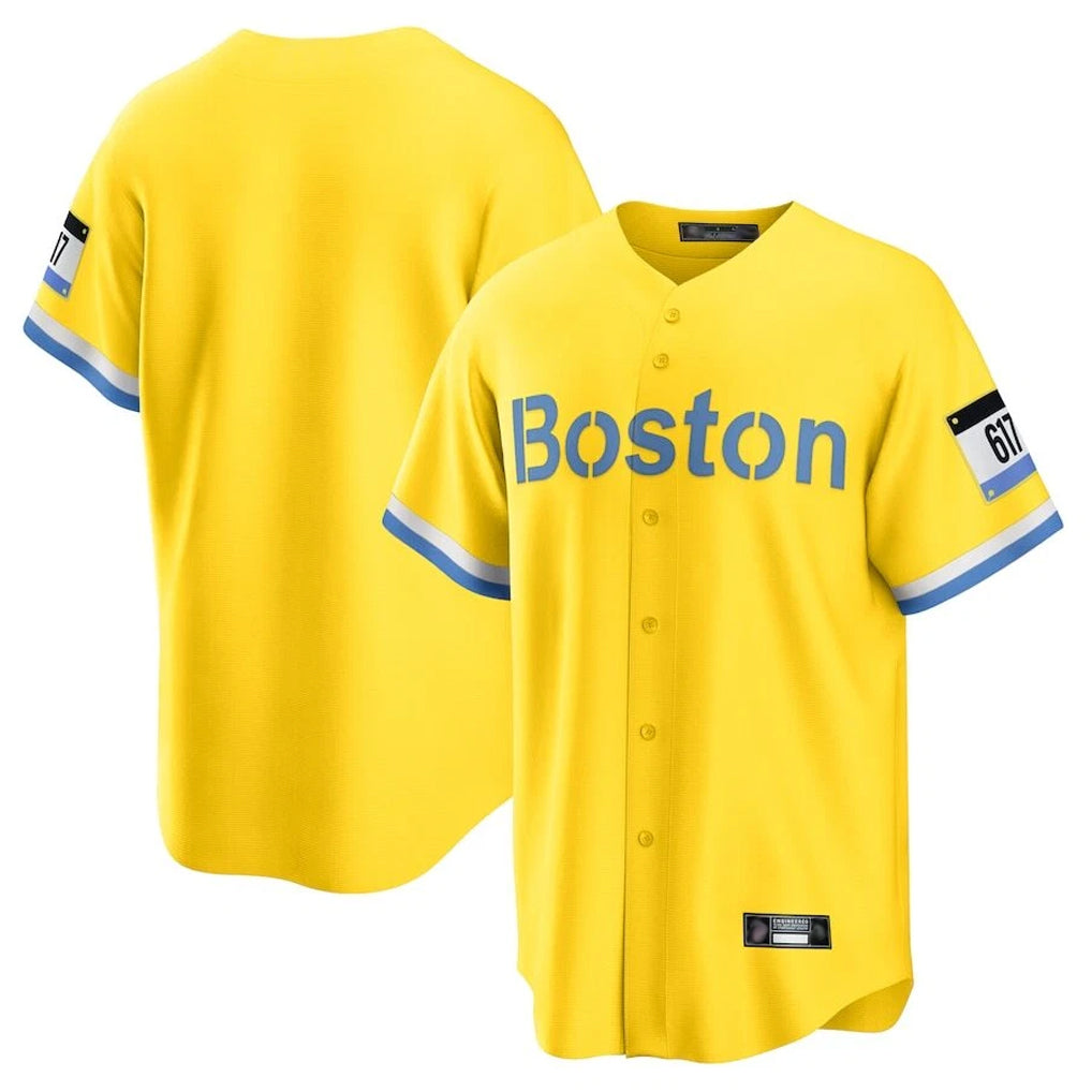 Baseball Jersey | Boston Red Sox Red Sox Blank Player Yellow Home Game Stitched - image 1