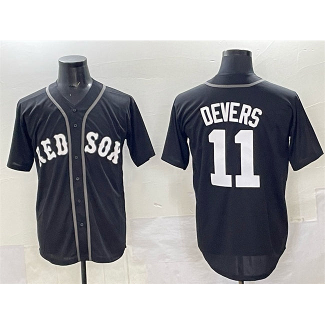 Baseball Jersey | Boston Red Sox #11 Rafael Devers Black Lights Out Limited Stitched - image 1