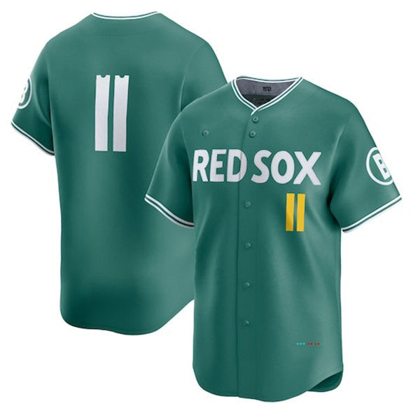 Baseball Jersey | Boston Red Sox #11 Rafael Devers Green 2025 City Connect Limited Stitched - image 1