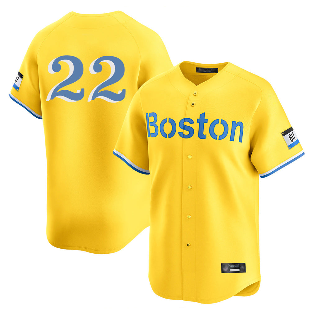 Baseball Jersey | Boston Red Sox #22 Garrett Whitlock Player Yellow Limited Home Game Stitched - image 1