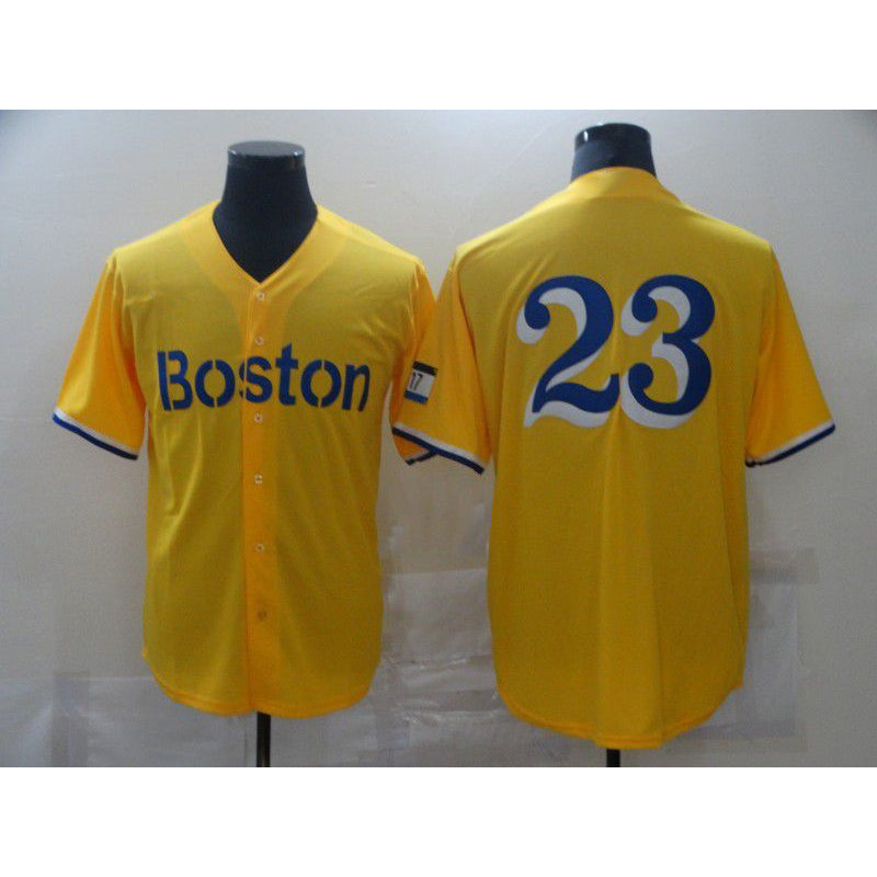 Baseball Jersey | Boston Red Sox #23 No name Yellow Game 2021 - image 1