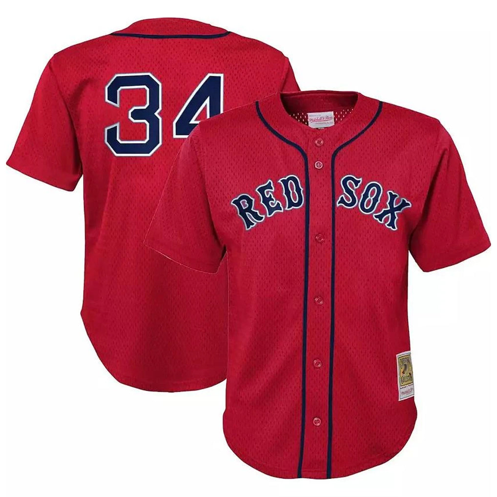 Baseball Jersey | Boston Red Sox #34 David Ortiz Player Red Cooperstown Collection Mesh Home Stitched - image 1