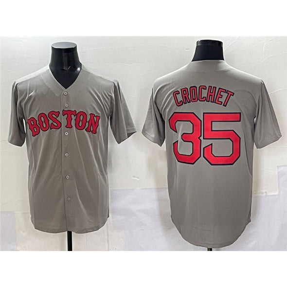 Baseball Jersey | Boston Red Sox #35 Garrett Crochet Gray Stitched - image 1