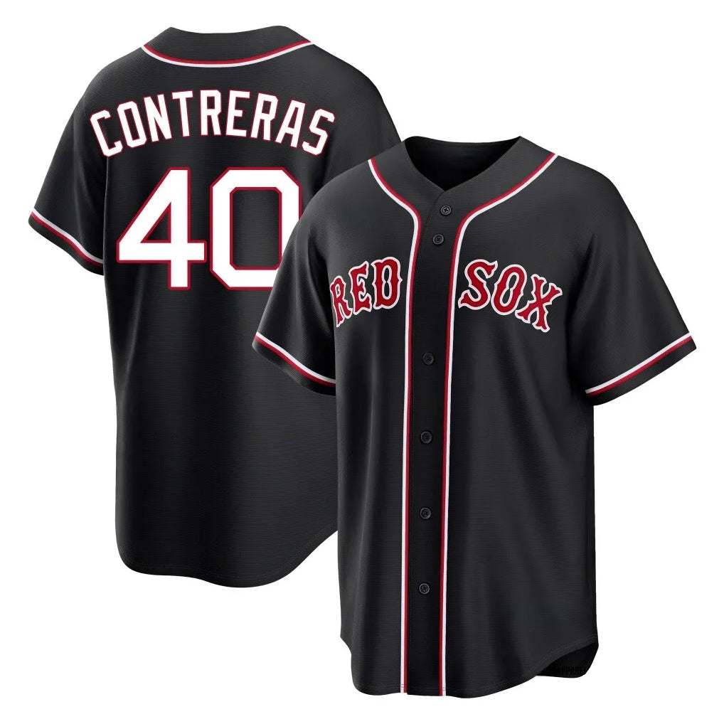 Baseball Jersey | Boston Red Sox #40 Willson Contreras Player Black Out Home Game Stitched - image 1