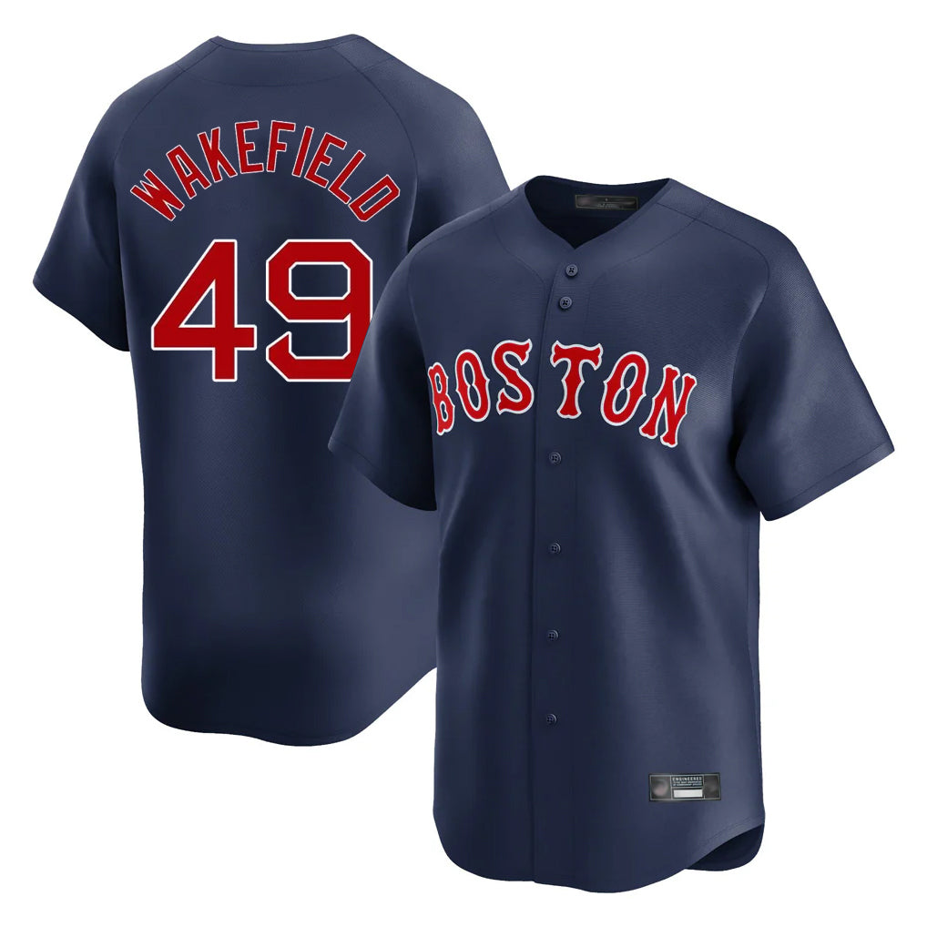 Baseball Jersey | Boston Red Sox #49 Tim Wakefield Player Navy Limited Home Game Stitched - image 1