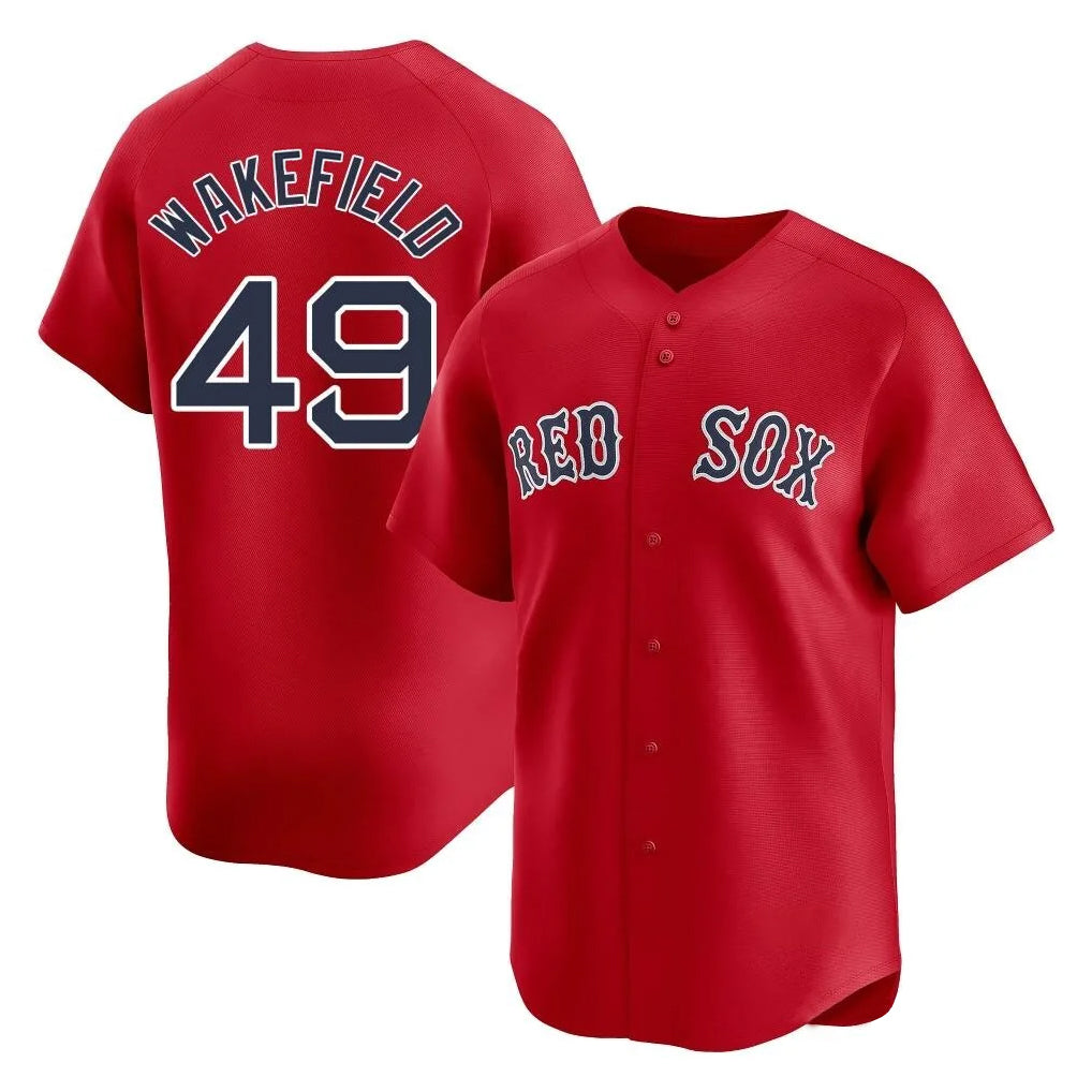 Baseball Jersey | Boston Red Sox #49 Tim Wakefield Player Red Limited Home Game Stitched - image 1