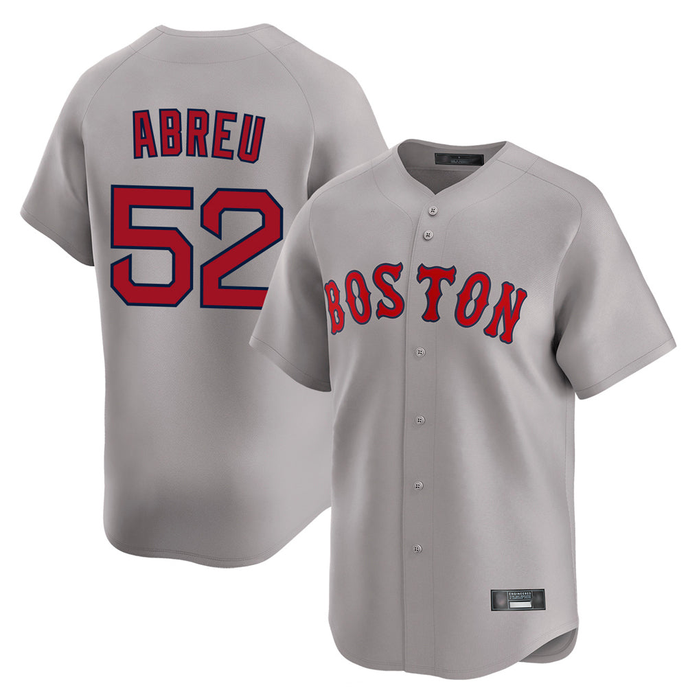 Baseball Jersey | Boston Red Sox #52 Wilyer Abreu Player Gray Road Limited Home Game Stitched - image 1