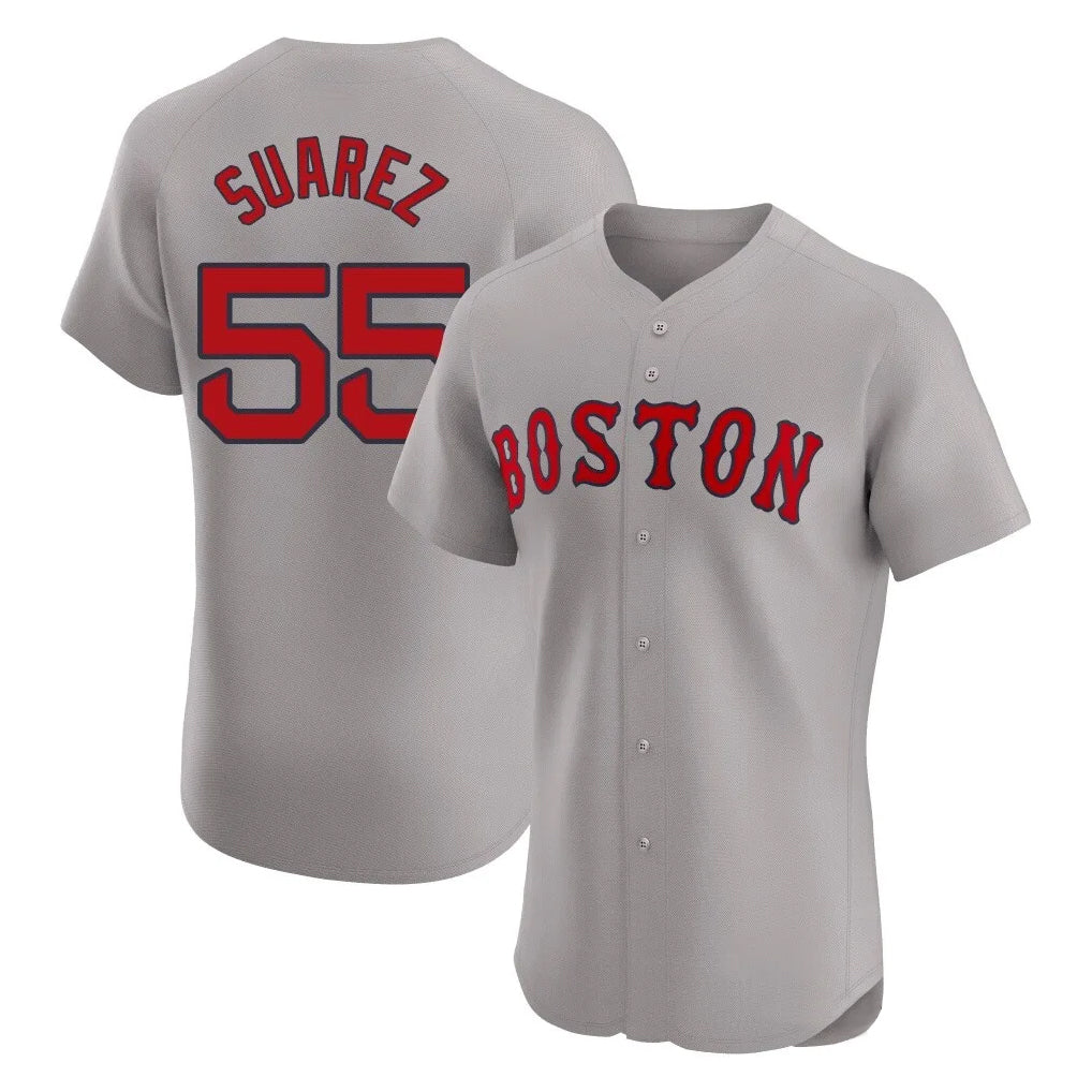 Baseball Jersey | Boston Red Sox #55 Ranger Su¨¢rez Player Gray Road Limited Home Game Stitched - image 1