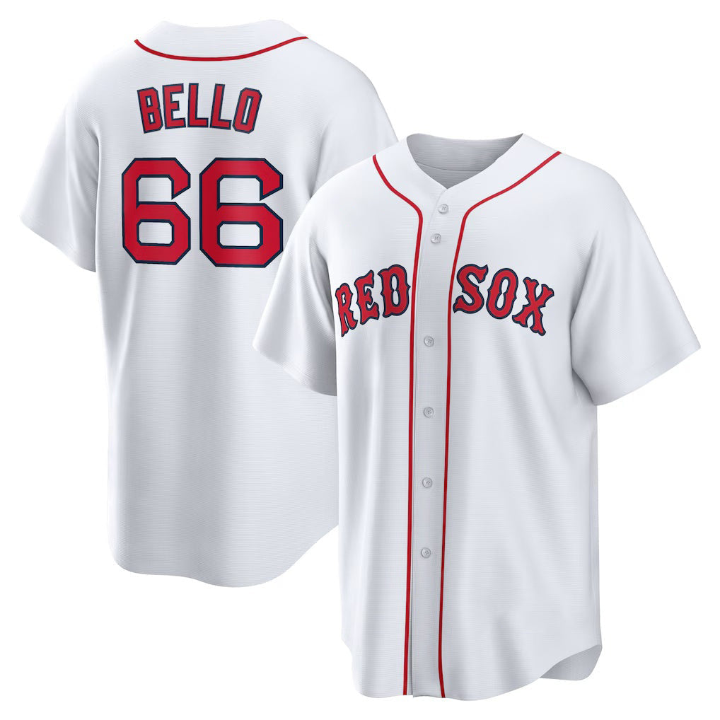 Baseball Jersey | Boston Red Sox #66 Brayan Bello White Home Replica - image 1