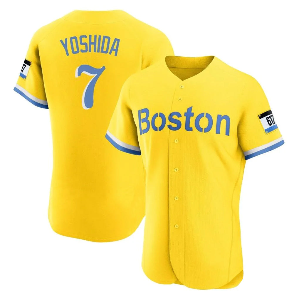 Baseball Jersey | Boston Red Sox #7 Masataka Yoshida Player Yellow Limited Home Game Stitched - image 1