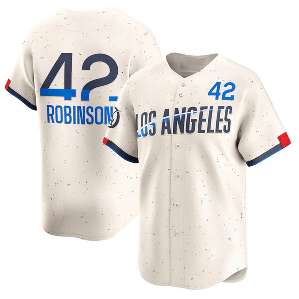 Baseball Jersey | Brooklyn Dodgers #42 Jackie Robinson Cream 2024 City Connect Limited Stitched - image 1