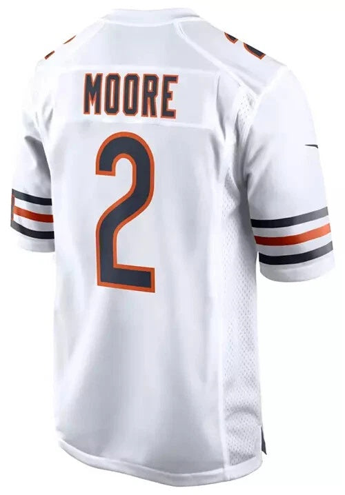 American Football Jersey | C.Bears #2 D.J. Moore White Alternate 2025 Game Stitched Football American Jersey - image 1