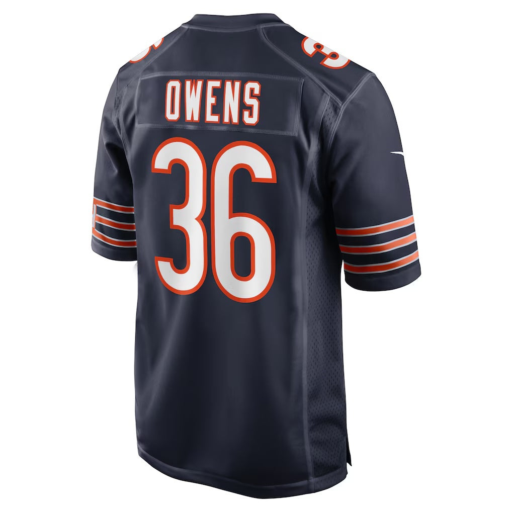American Football Jersey | C.Bears #36 Jonathan Owens Navy Game Stitched Football American Jersey - image 1